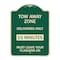 Signmission Tow Away Zone Deliveries 15 Minutes Must Leave Your Flashers On Alum Sign, 24" x 18", G-1824-22803 A-DES-G-1824-22803 - alternate 1